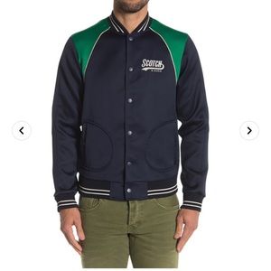 Scotch and Soda Navy Varsity Bomber Jacket - Medium